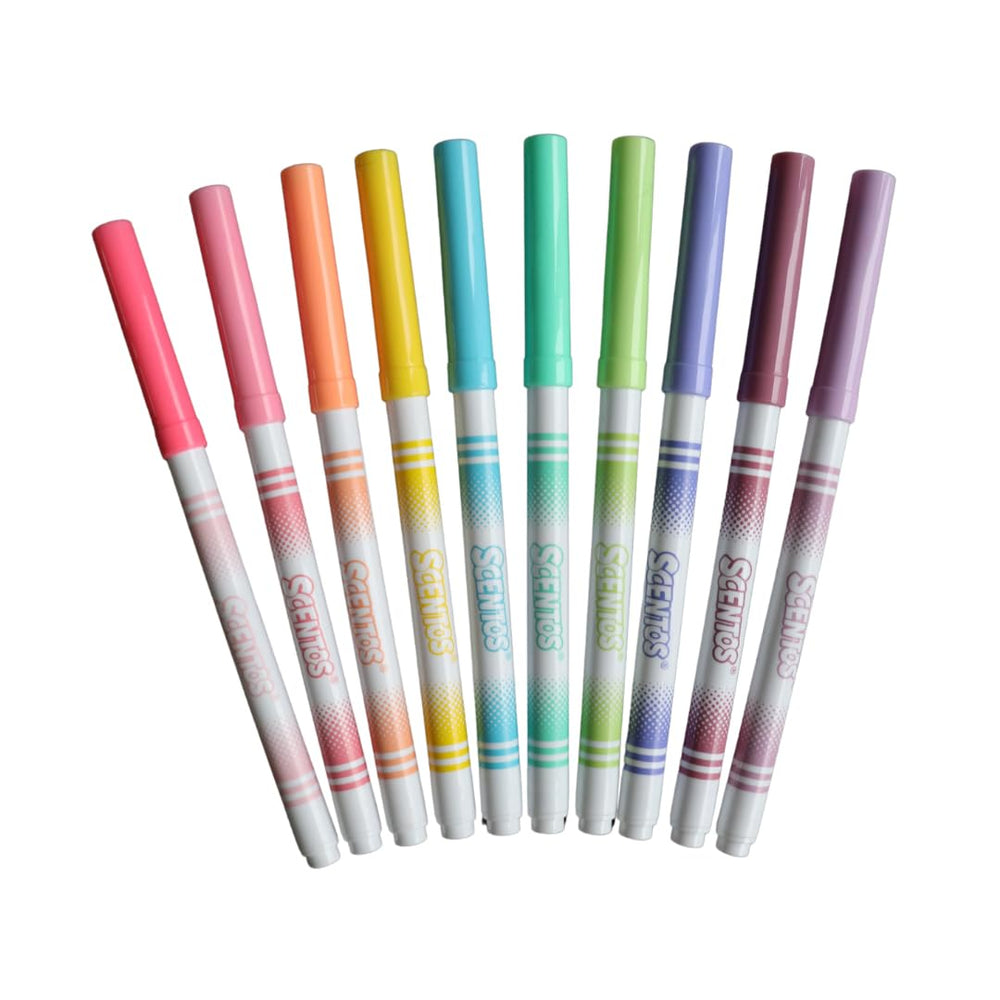 Scentos 10 Pastel Assorted Fine Line Markers