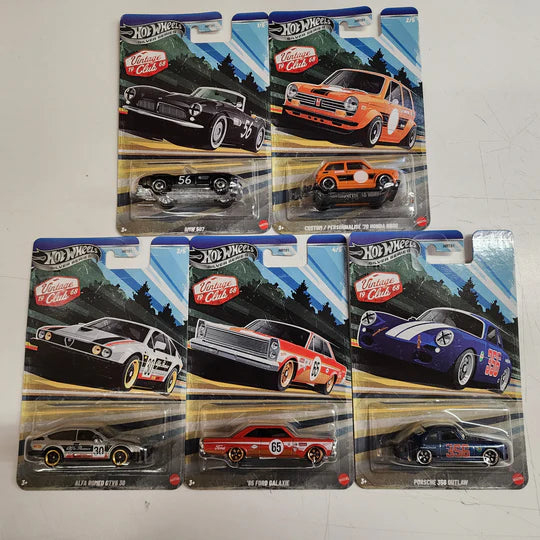 Hot Wheels Silver Series Vintage 1968 Club - Set Of 5