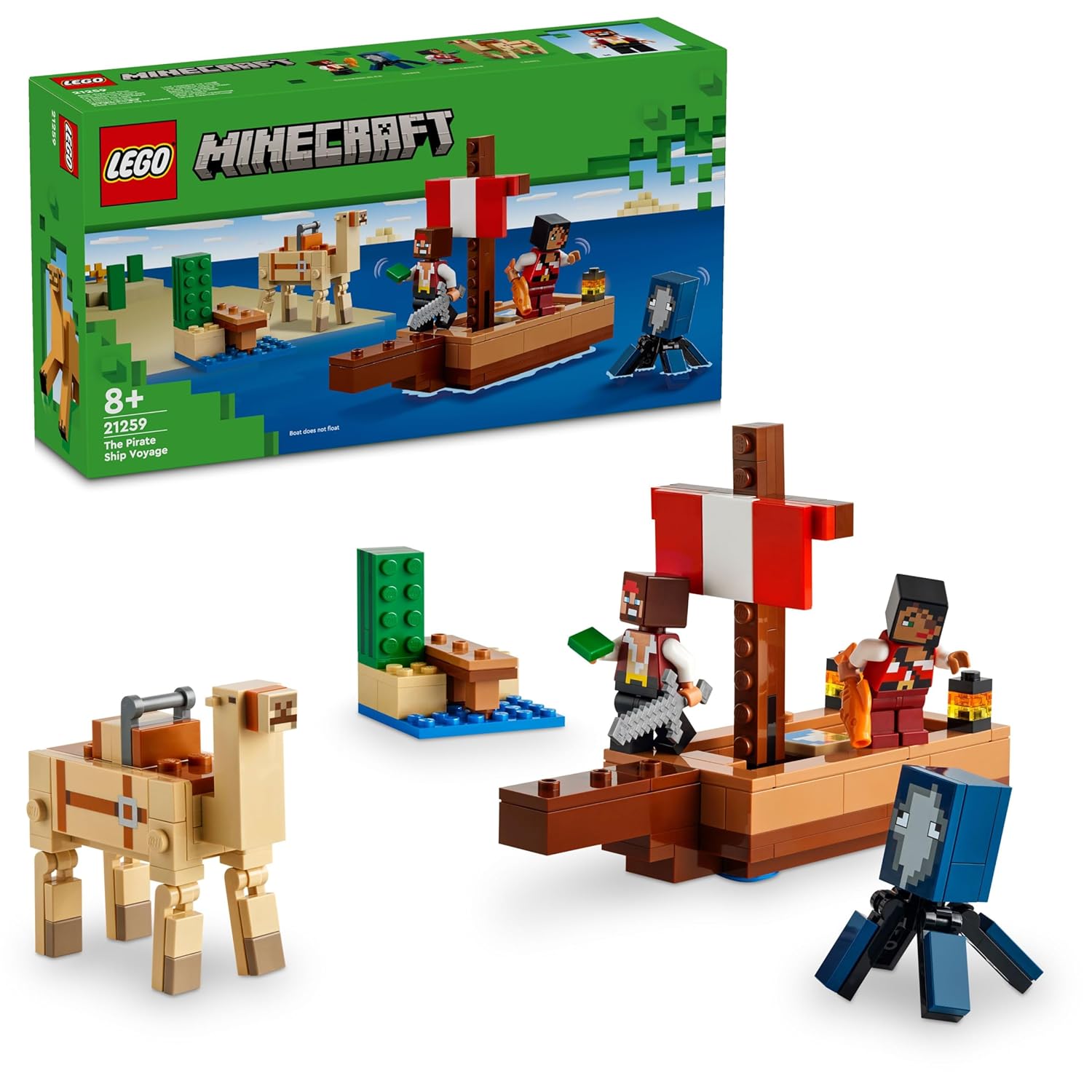 Lego Minecraft 21259 The Pirate Ship Voyage And Minecraft Brain Games