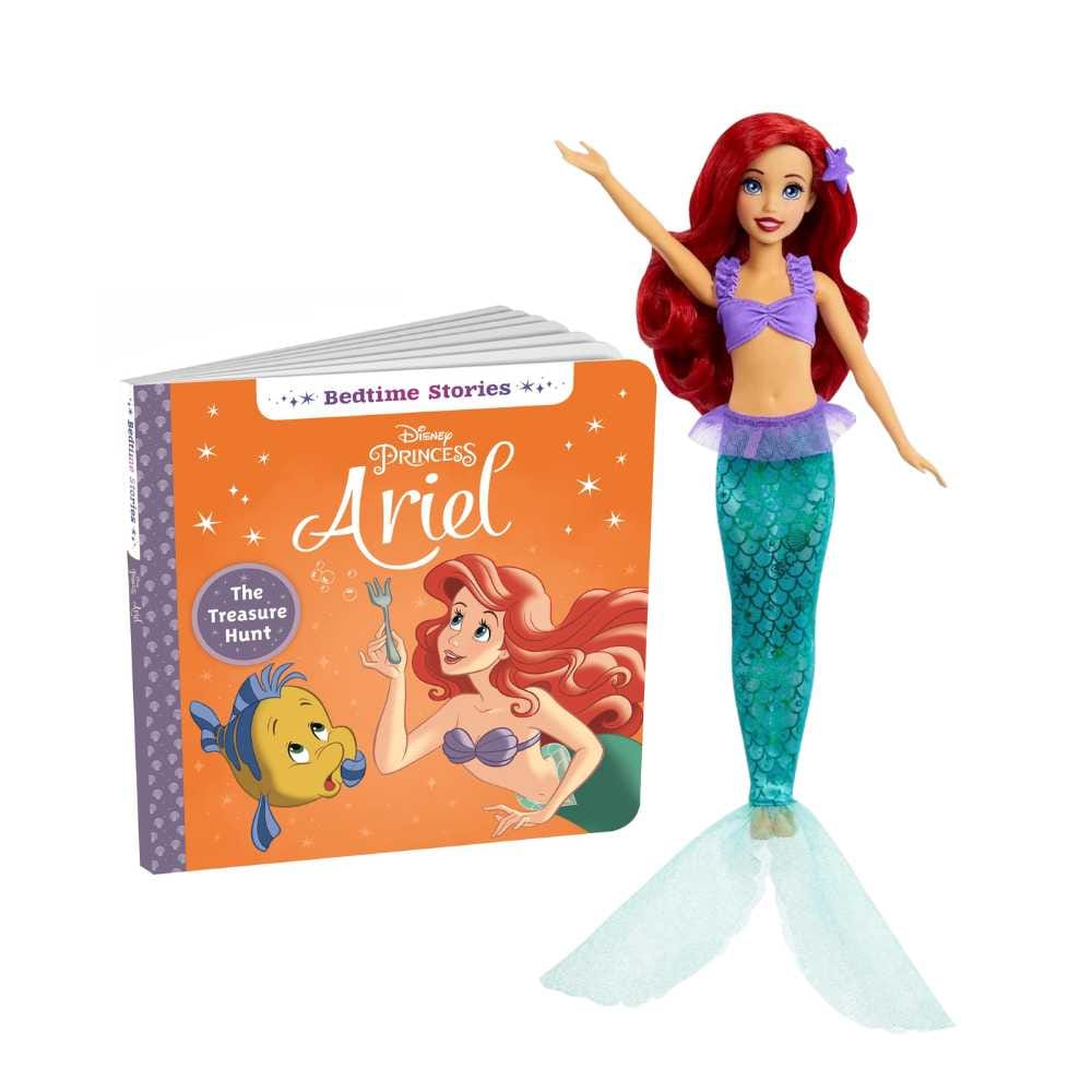 Disney Princess Ariel 2-In-1 Mermaid To Princess Doll And Disney Princess Ariel (Bedtime Stories)