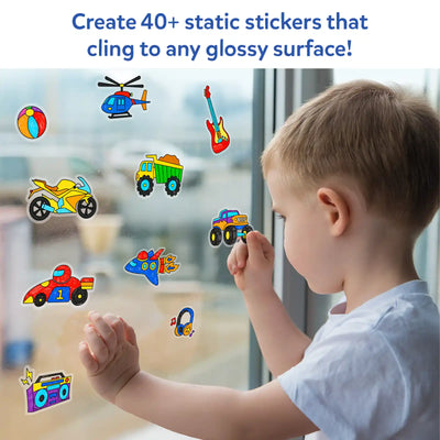 Skillmatics Color Clingz: Cars, Sports, Dinos & More!