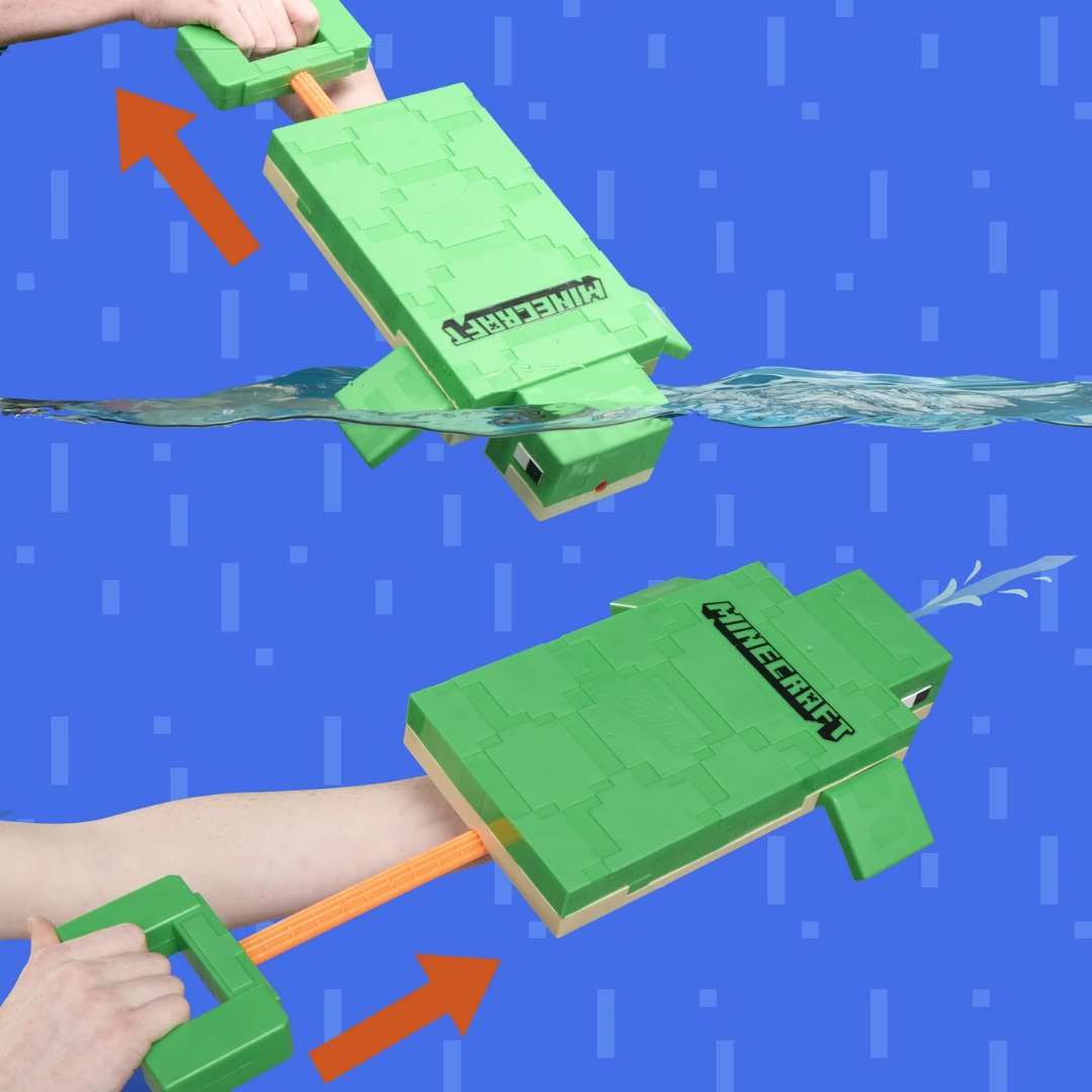 Hasbro Nerf Super Soaker Minecraft Turtle Water Blaster