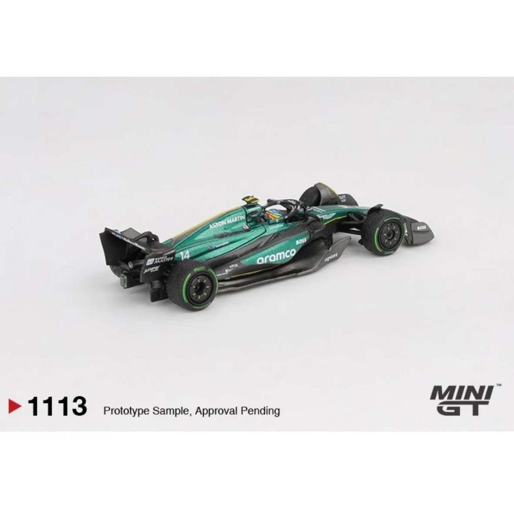 Mini GT 1113 Aston Martin AMR24 #14 Fernando Alonso 2024 F1 Canadian GP
