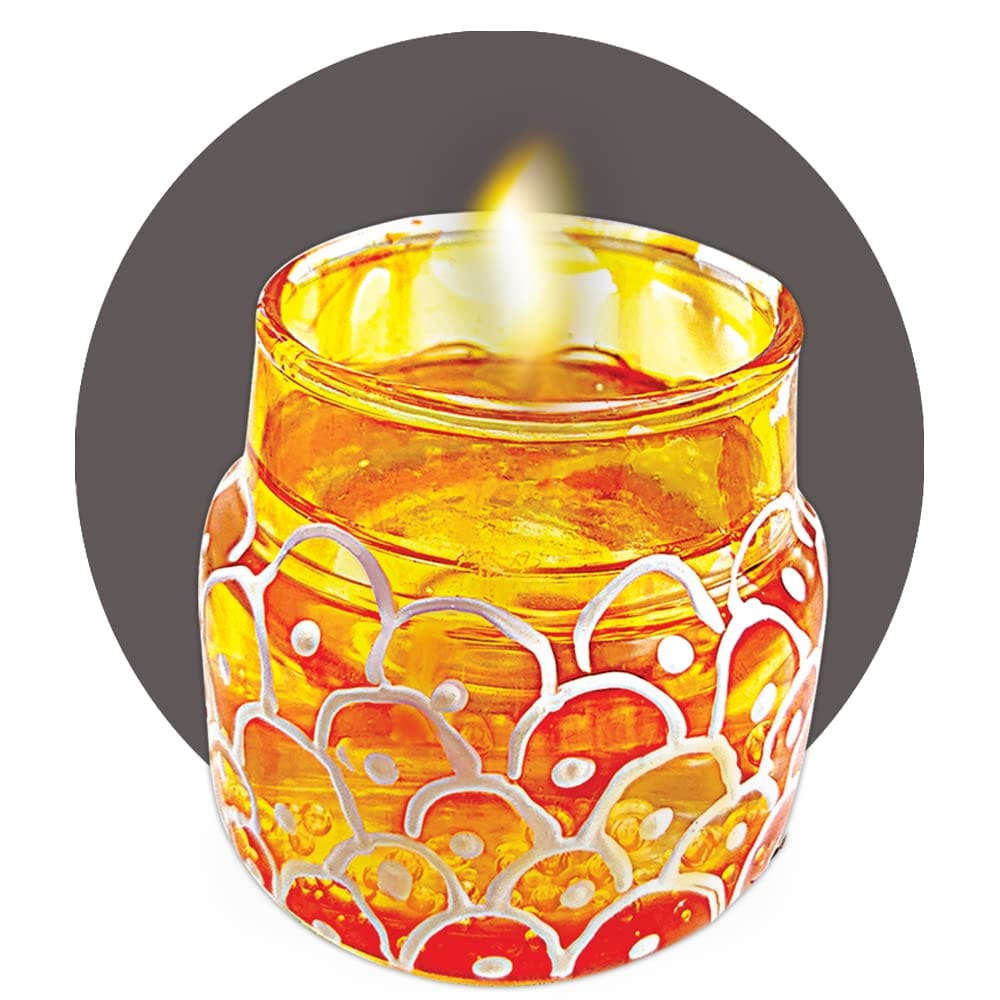 Toy Kraft Glass Painted Mini Candle Jars