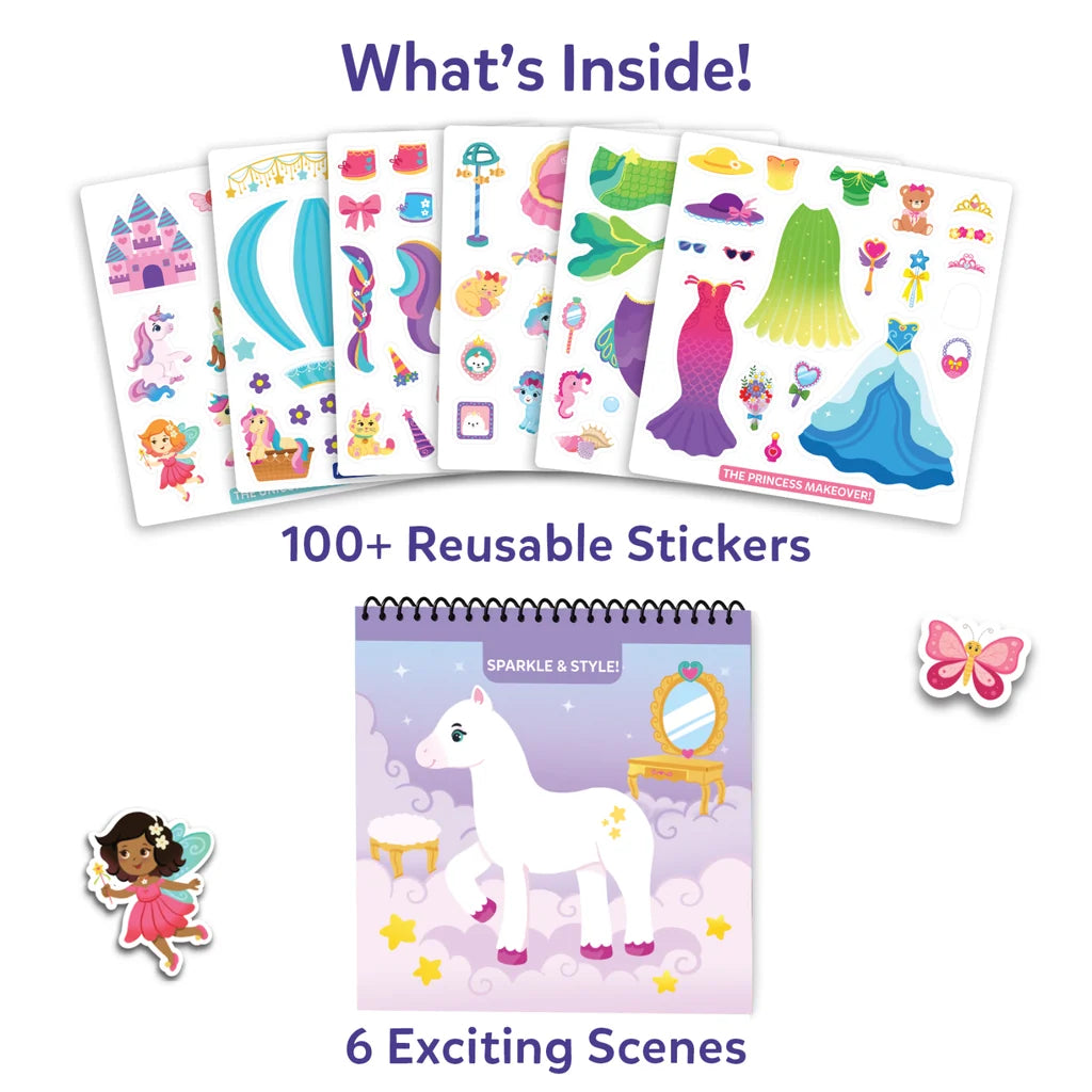 Skillmatics Peelies: Unicorns & Princesses | Reusable Sticker Activity Book