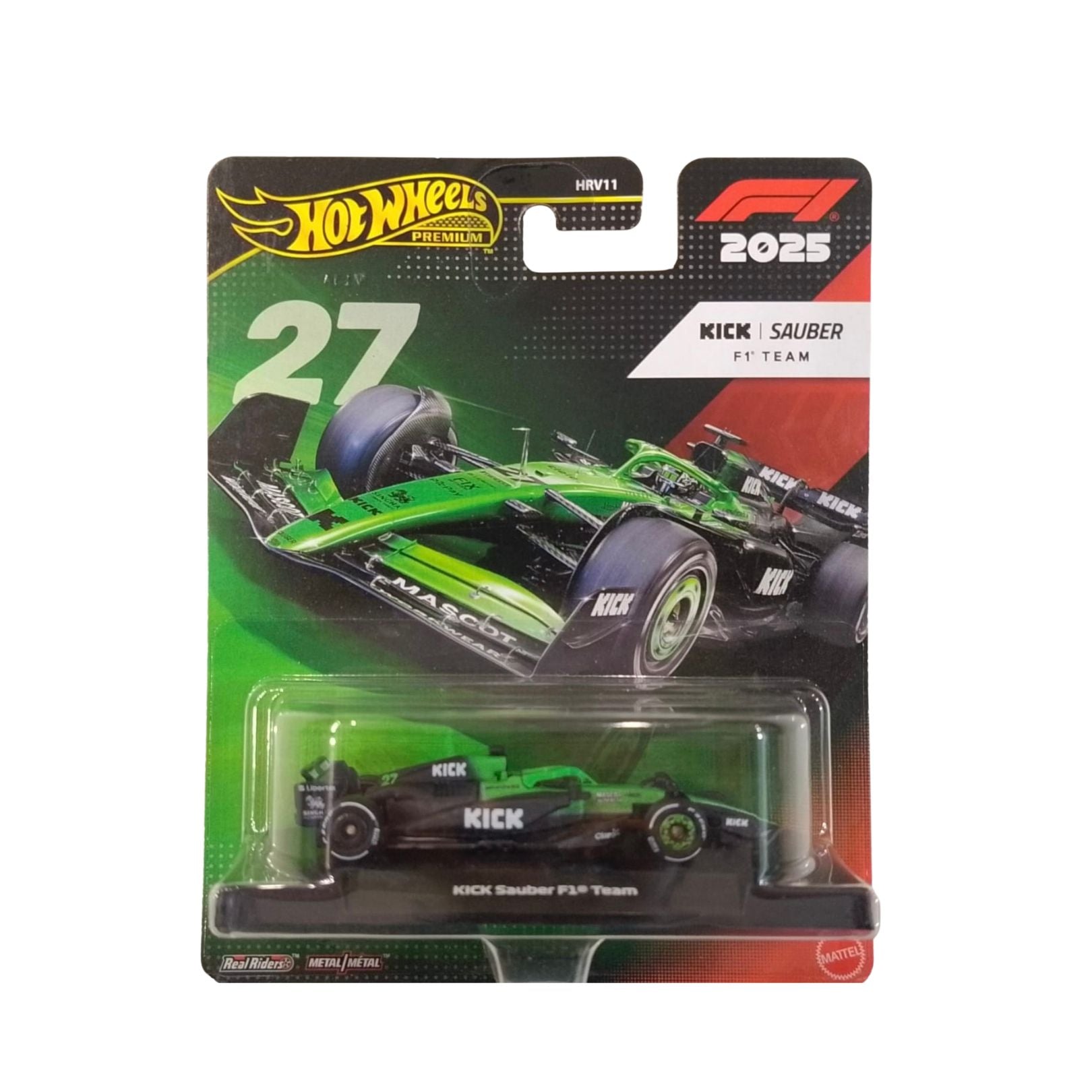 Hot Wheels F1 2025 Kick Sauber F1 Team Number 27
