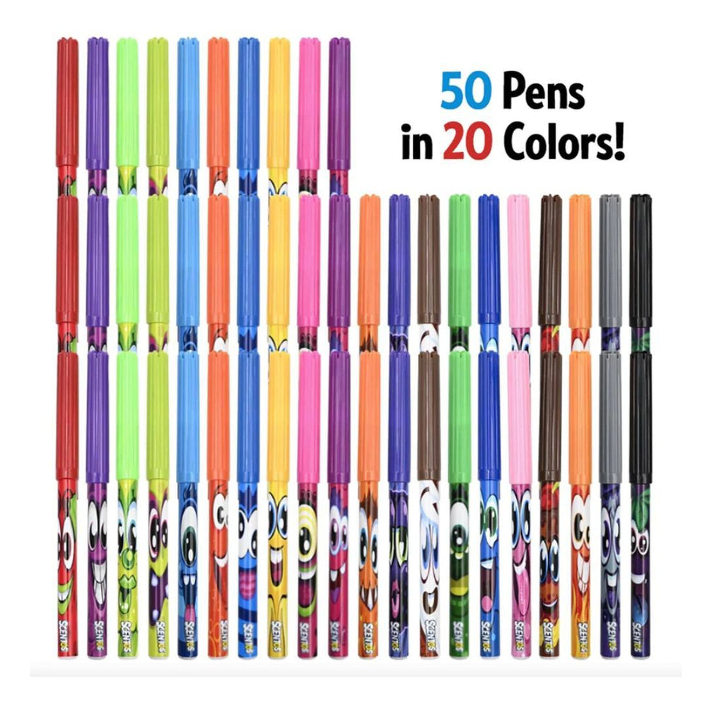 Scentos Scented Fibre Tip Pens 50 Count Set