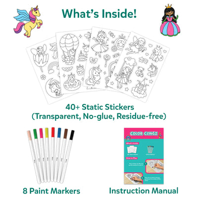Skillmatics Color Clingz: Unicorns & Princesses