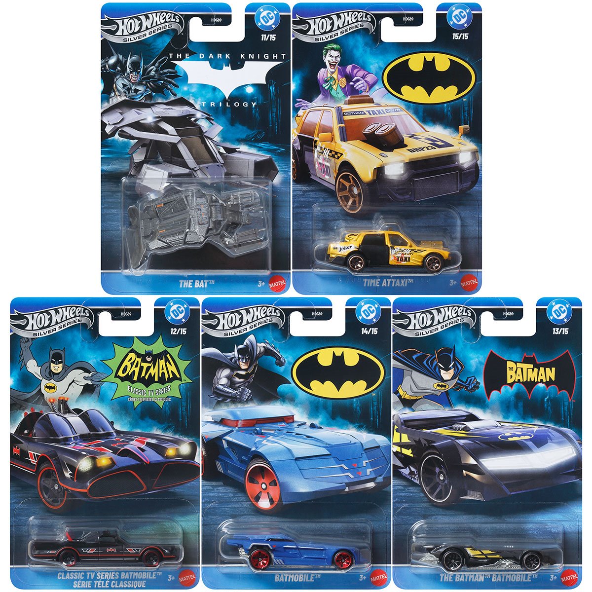 Hot Wheels Silver Series 2026 Batman - Set Of 5