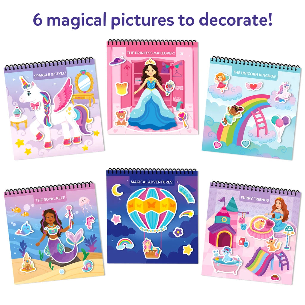 Skillmatics Peelies: Unicorns & Princesses | Reusable Sticker Activity Book