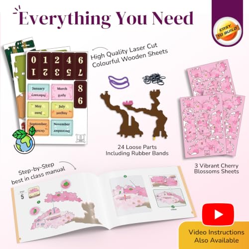 Smartivity Cherry Blossom Tree Building Craft Kit - in use