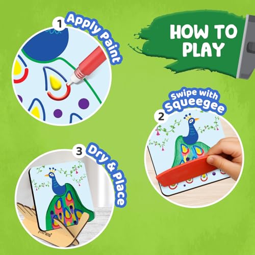 Smartivity Squeegee Art Coaster - in use