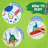 Smartivity Squeegee Art Coaster - in use