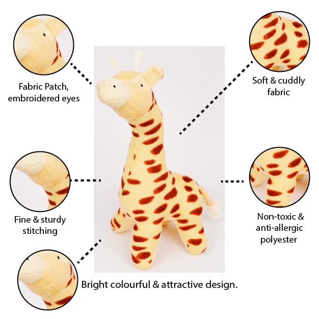 Win Magic Furrendz Jolly Giraffe 10 Inch Plush Toy For Kids 0-2 Years
