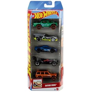 Hot Wheels 5 Car Pack -  Safari Mode