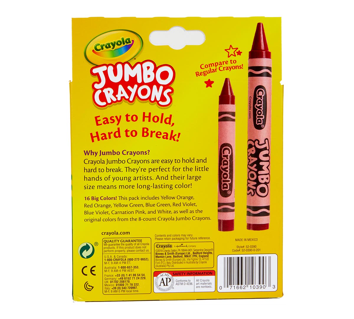 Kid's First Large Ultra-Clean Washable Crayons 16 Count
