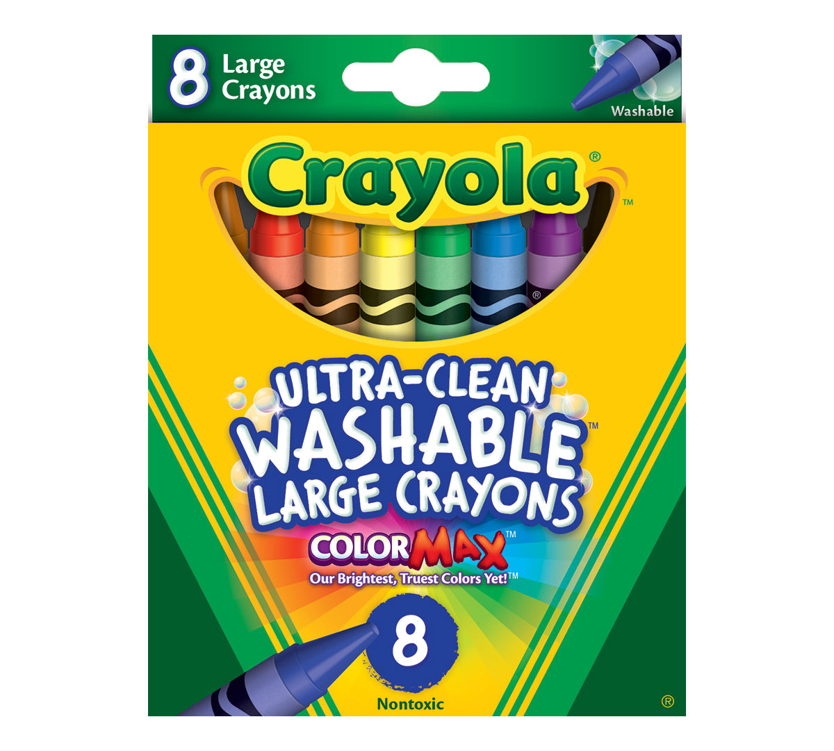 Crayola Kid's First Large Ultra-Clean Washable Crayons, 8 Count