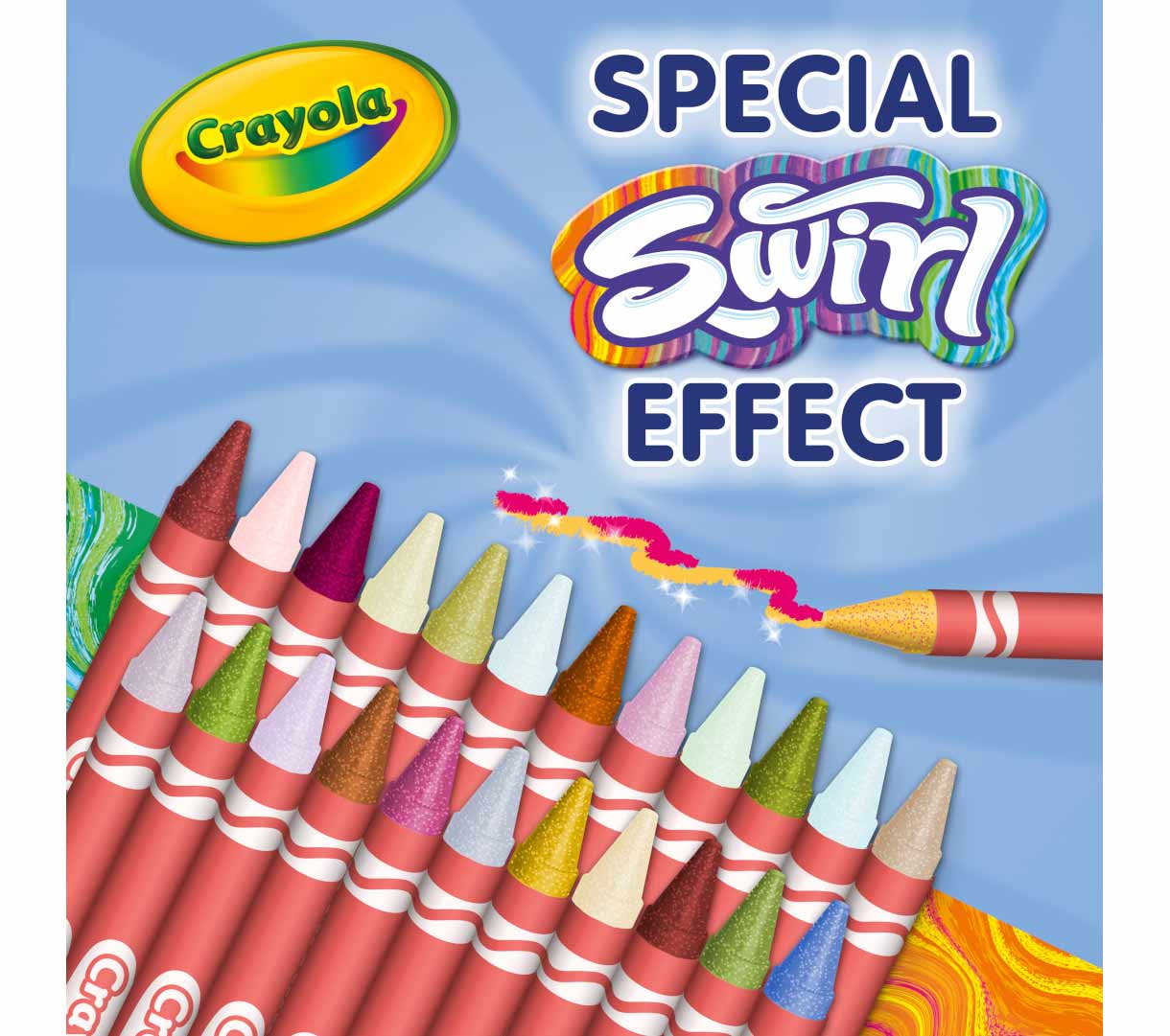 Crayola Swirl Crayons, 24 Count