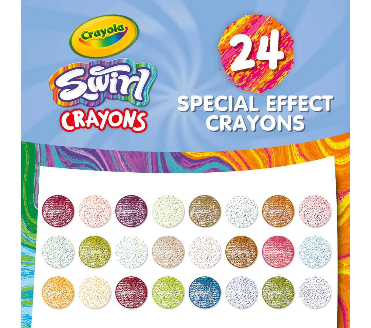 Crayola Swirl Crayons, 24 Count