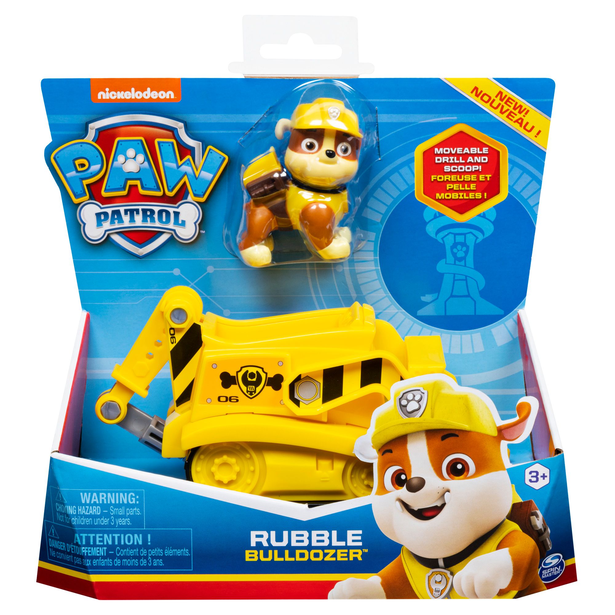 Paw Patrol Rubble Bulldozer with Rubble Figure And Rubble To The Rescue (Step Into Reading Level 1)