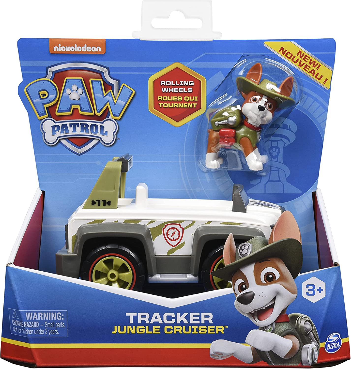 Paw Patrol Tracker Jungle Cruiser with Tracker Figure And Paw Patrol - Meet Tracker (Step Into Reading Level 1)