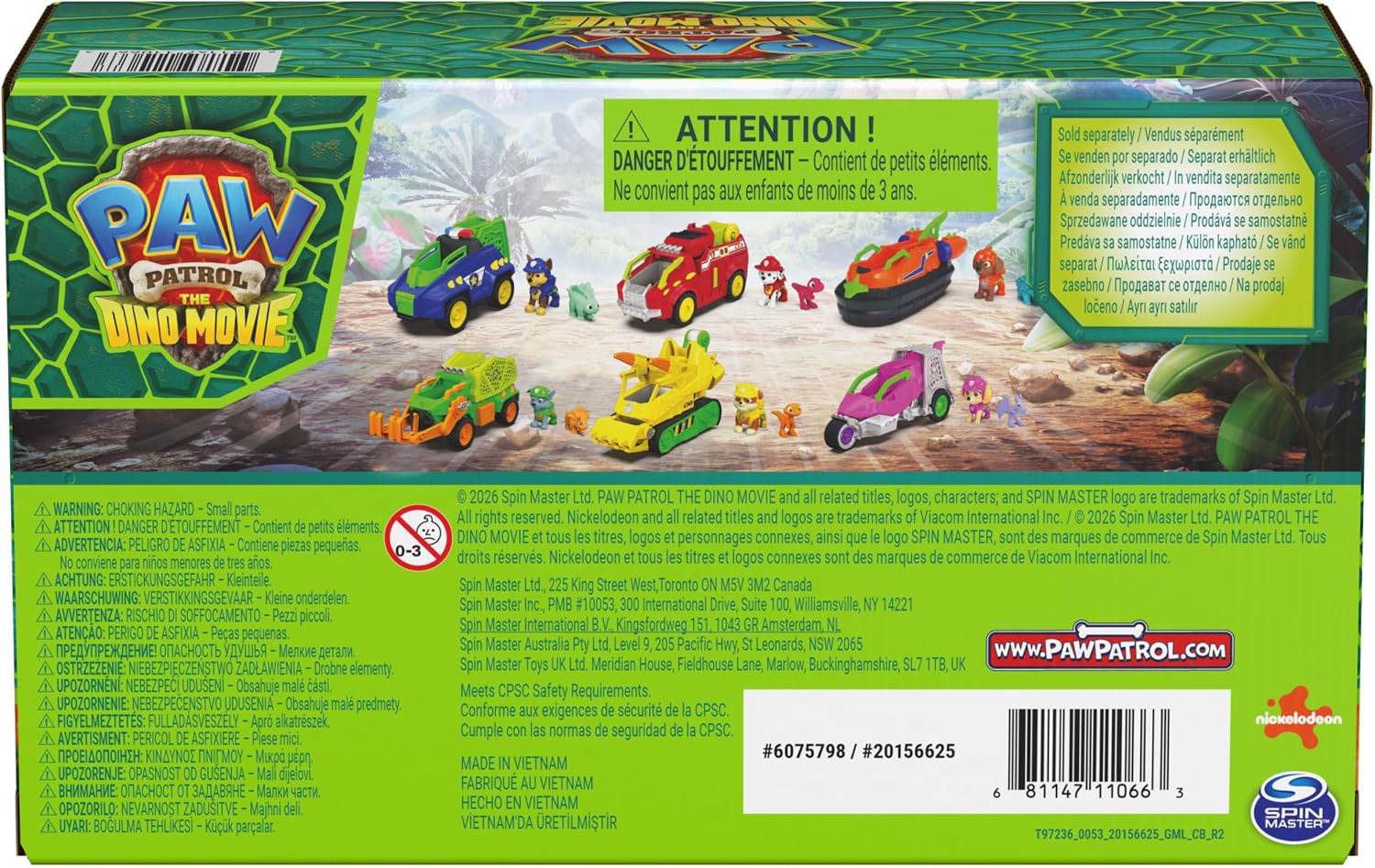 Paw Patrol The Dino Movie Rubble Dino Rescue Bulldozer