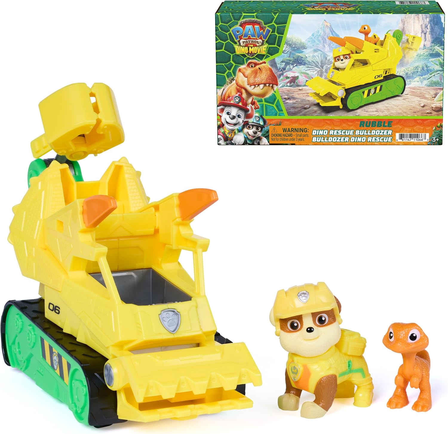 Paw Patrol The Dino Movie Rubble Dino Rescue Bulldozer