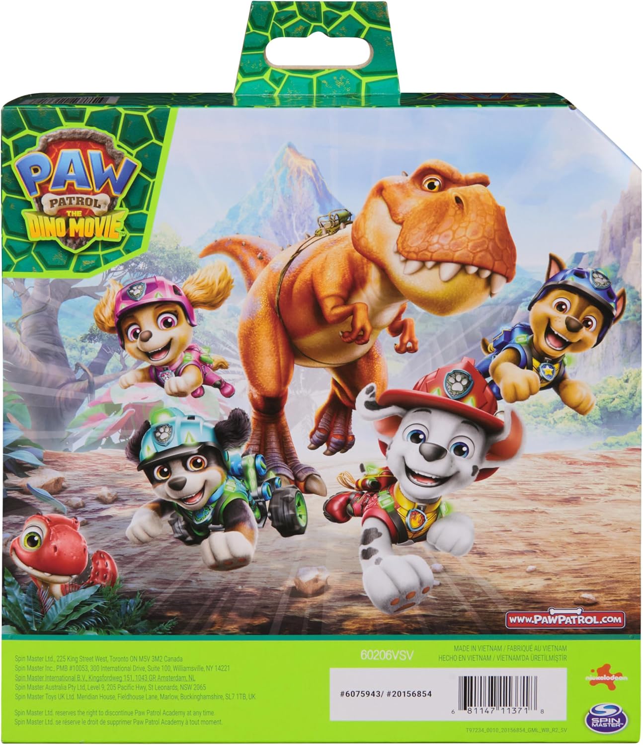 Paw Patrol The Dino Movie Dino Adventure Pack, Collect 6 Action Figures including Ryder, Rex, and Timmy the T-Rex