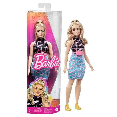 Barbie Mattel Fashionistas Doll Curvy Body With Wavy Blond Hair Girl Power