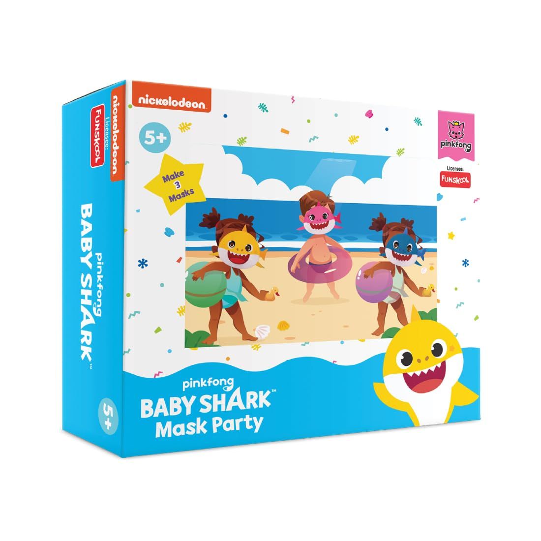 Funskool Handycrafts Baby Shark Mask Party & Finger Puppets