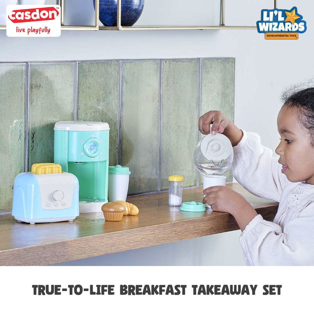 Casdon Takeaway Breakfast Set - in use