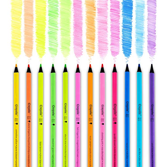 Crayola Neon Colored Pencils, 12 Count
