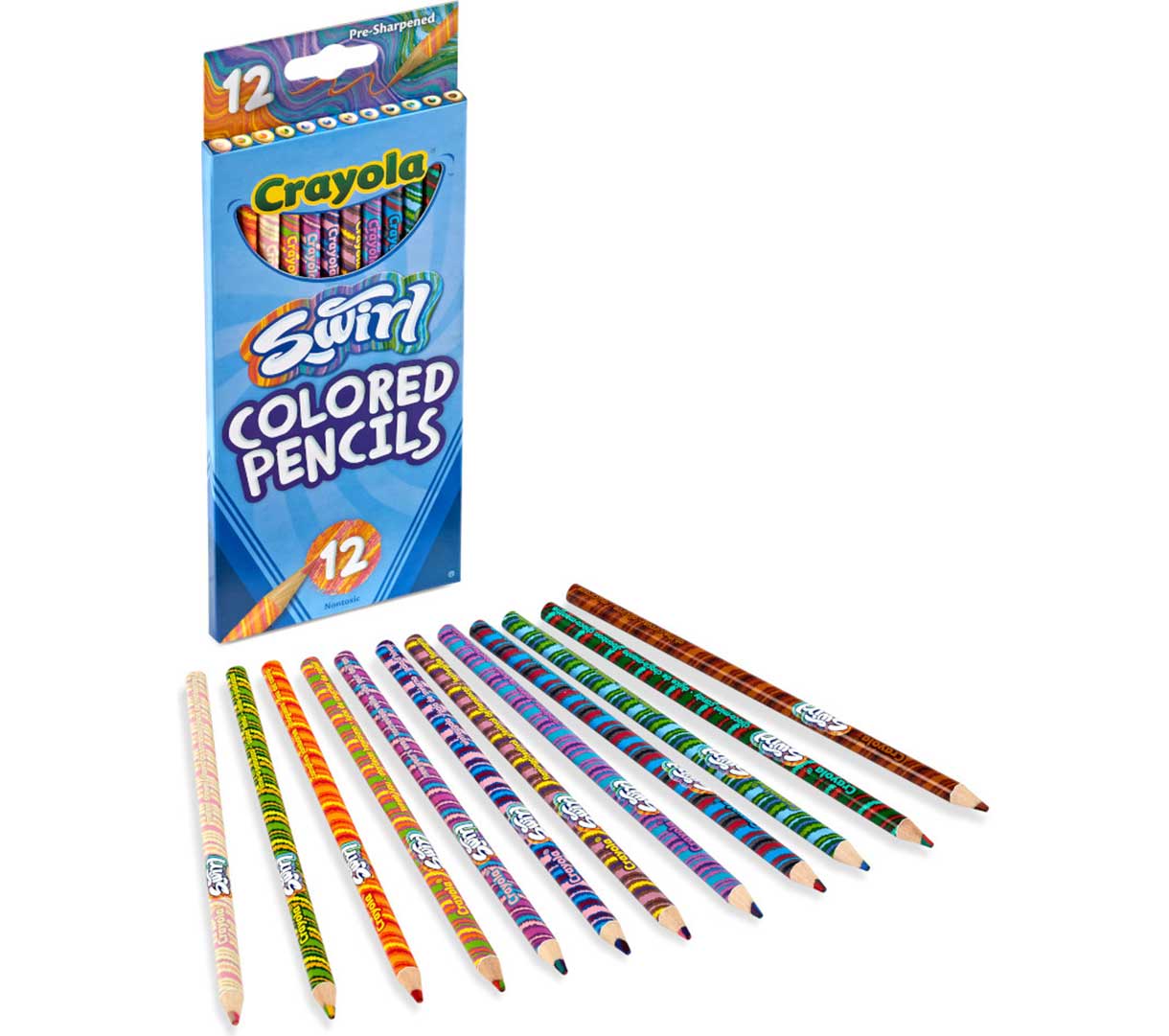 Crayola Swirl Colored Pencils, 12 Count