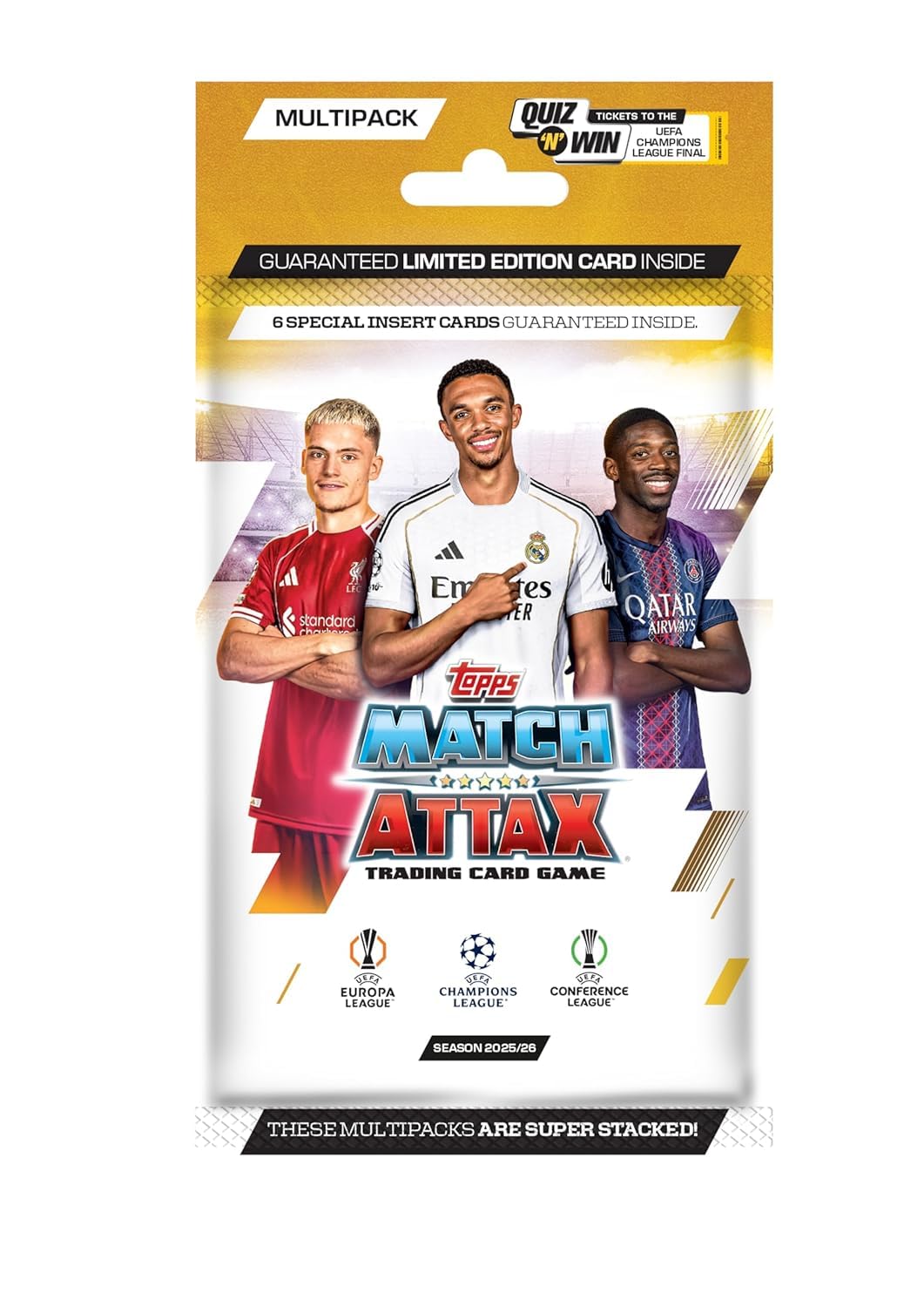 Topps UEFA Champions League Match Attax 25/26 Trading and Collectible Card Game 18 Cards Pack