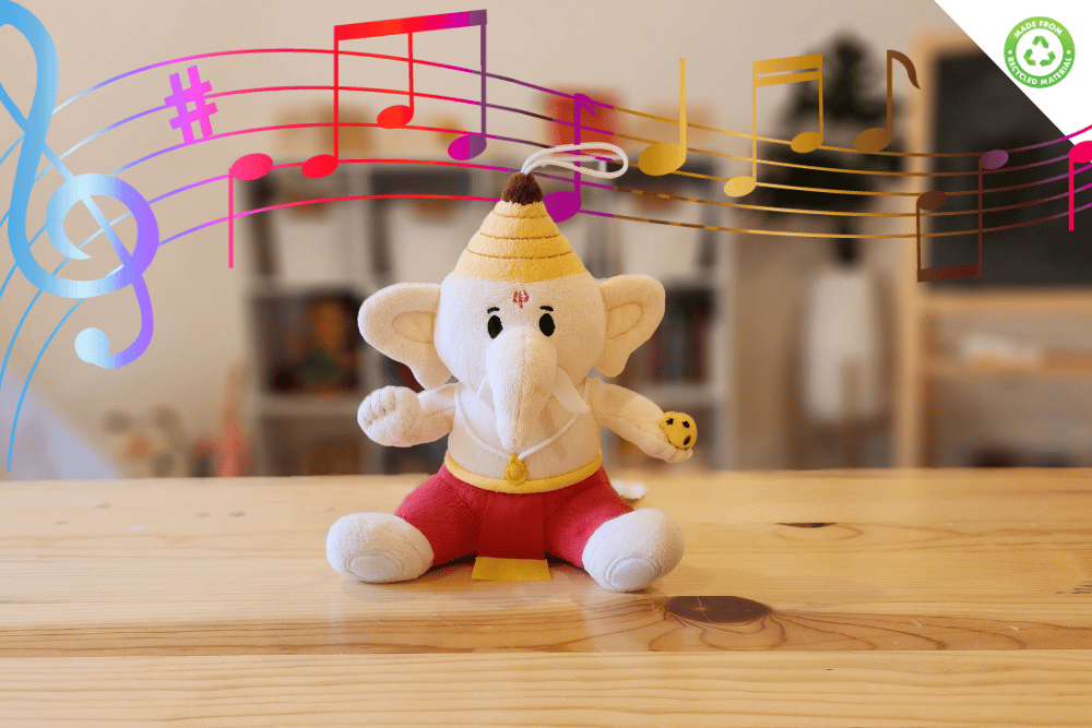 Modi Toys Baby Ganesha Medium Mantra Singing Plush