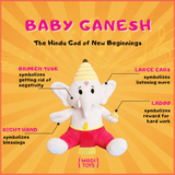 Modi Toys Baby Ganesha Medium Mantra Singing Plush