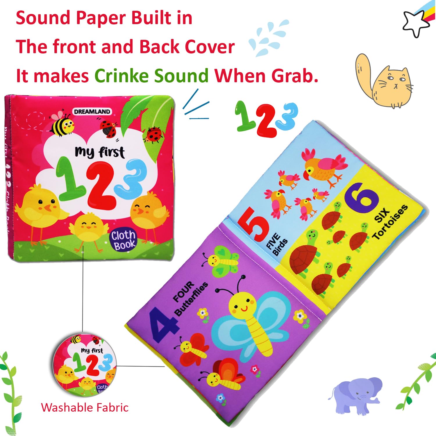 Dreamland Publications - Cloth Book My First 123