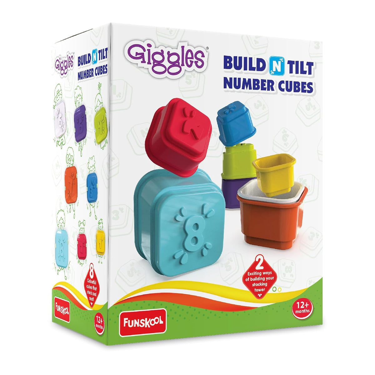 Funskool Giggles - Build N Tilt Number Cubes
