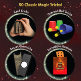Skillmatics The Classic Magic Kit: Perform 50 Classic Magic Tricks & Illusions
