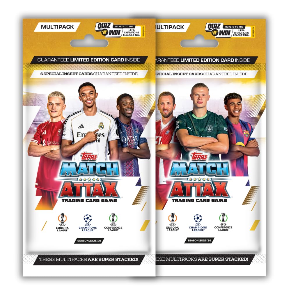 Topps UEFA Champions League Match Attax 2025-26 Trading and Collectible Card Game (Multipack of 2)