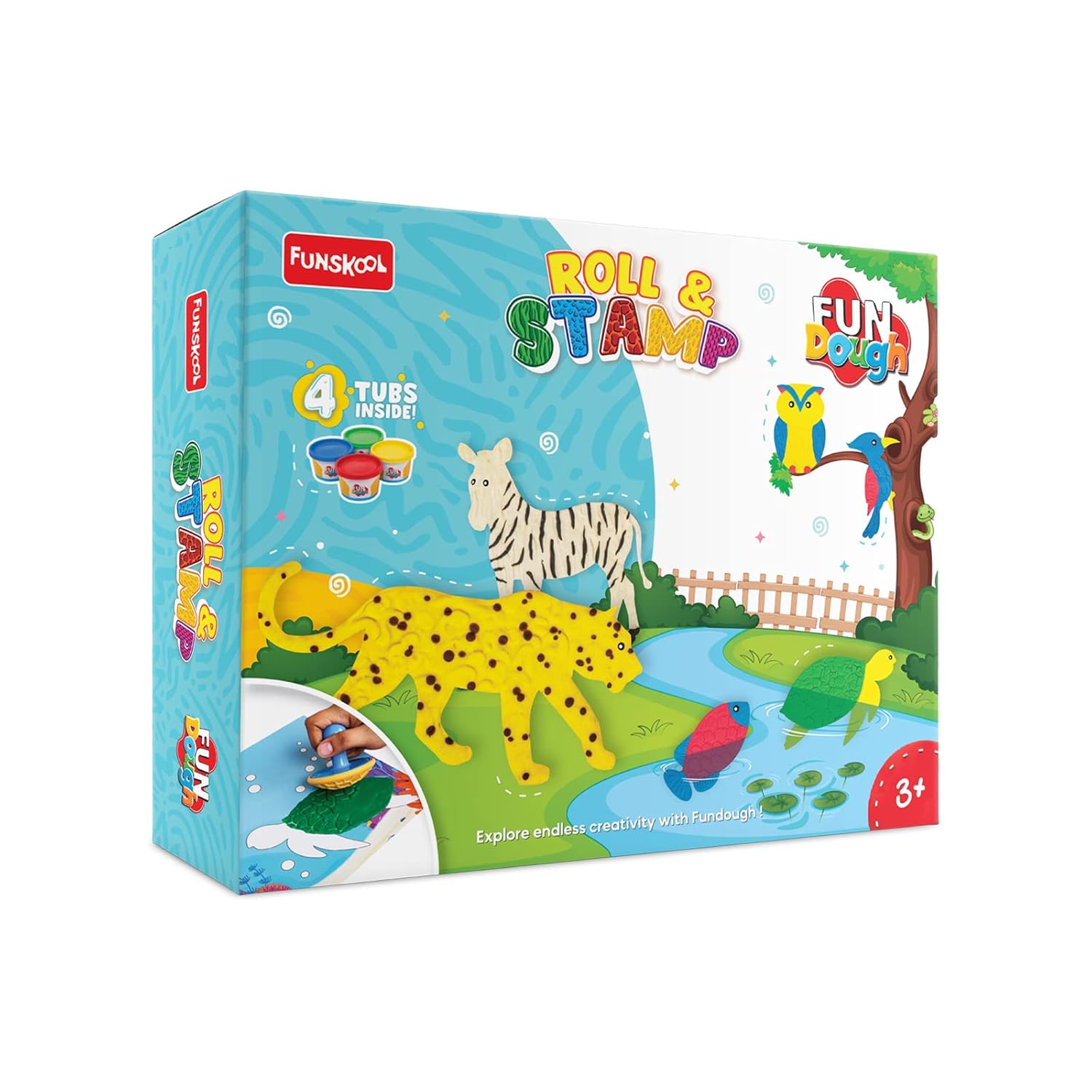 Funskool Fundough Playset Roll and Stamp
