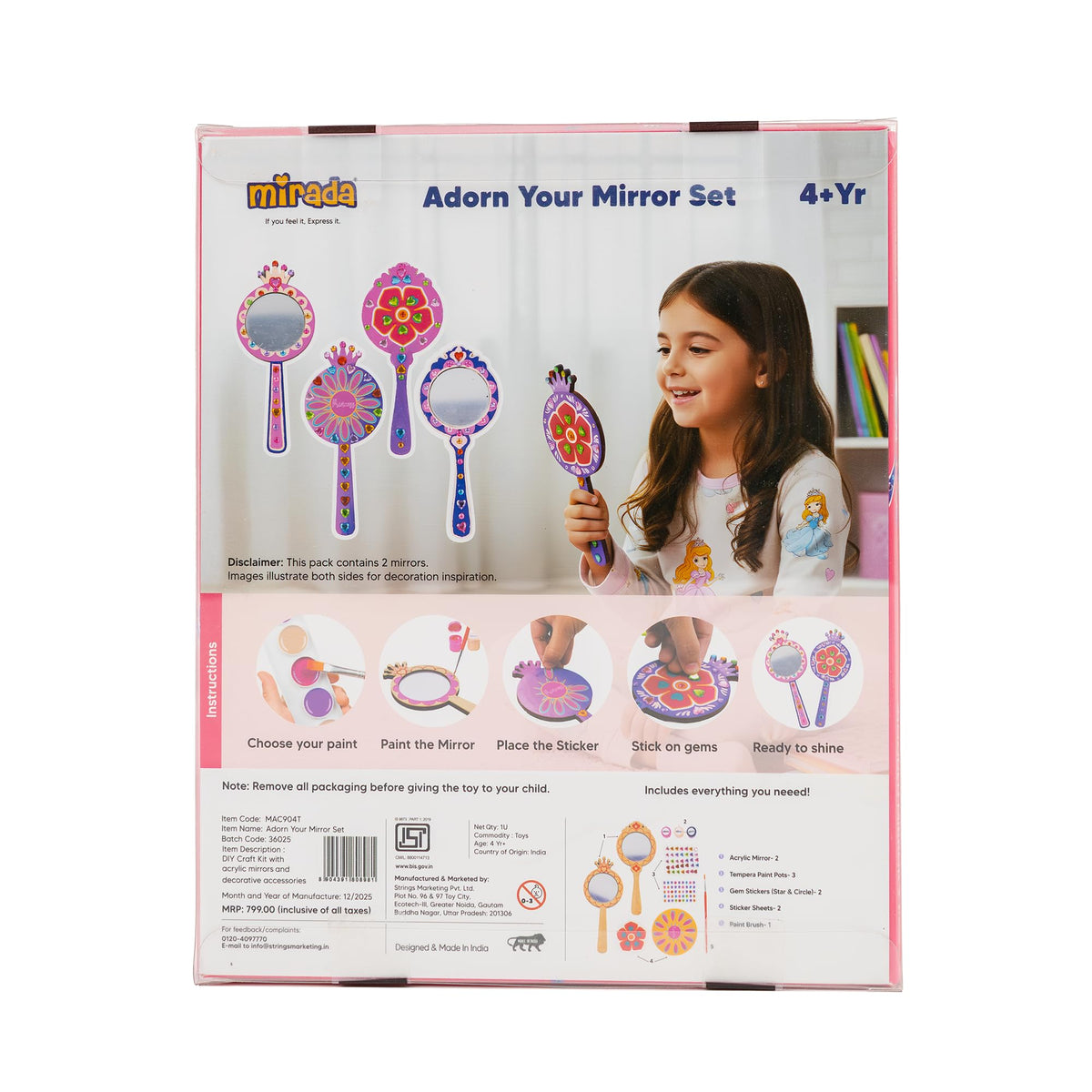 Mirada Adorn Your Mirror DIY Craft Set