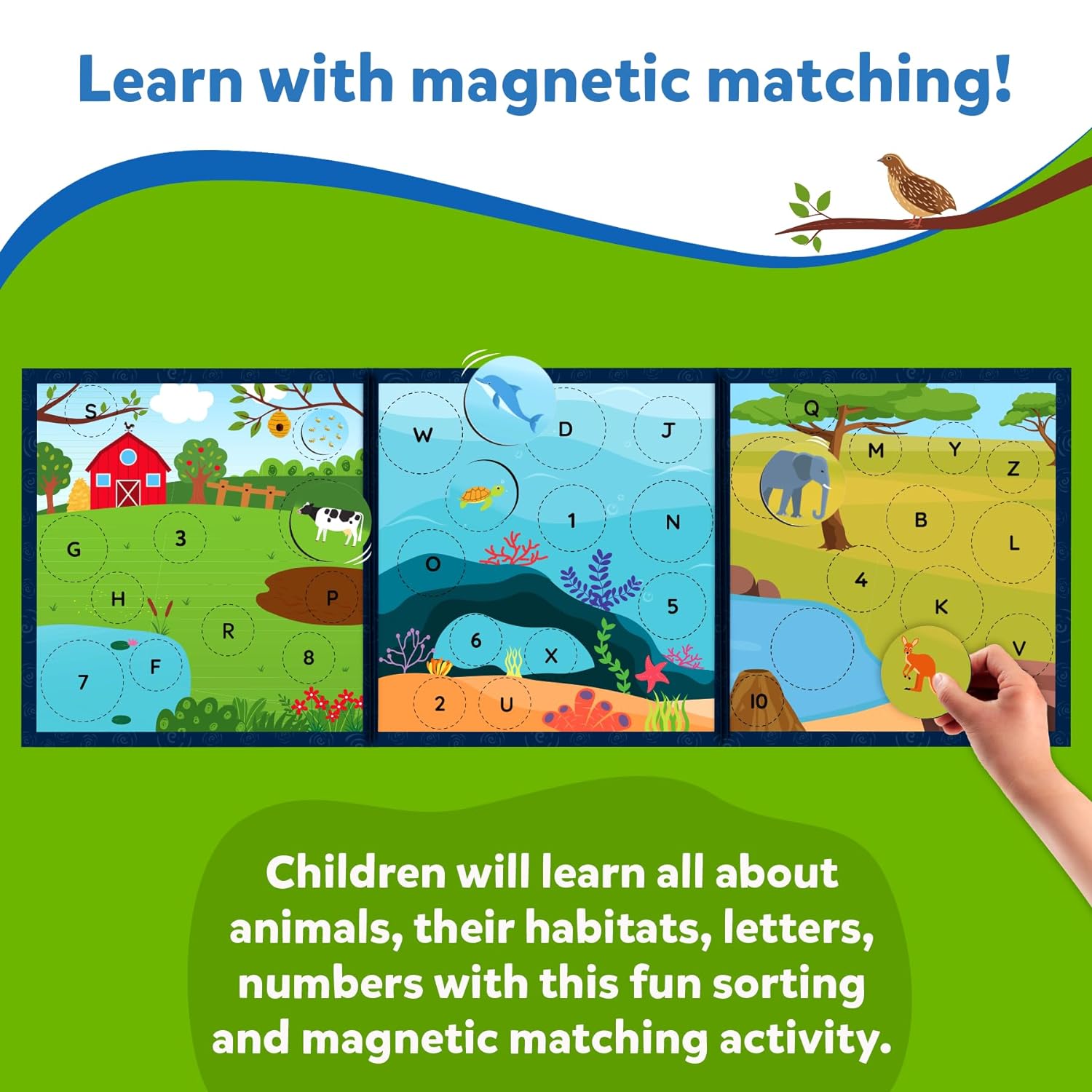 Skillmatics Letters, Numbers & Animals Magnetic Matching Activity