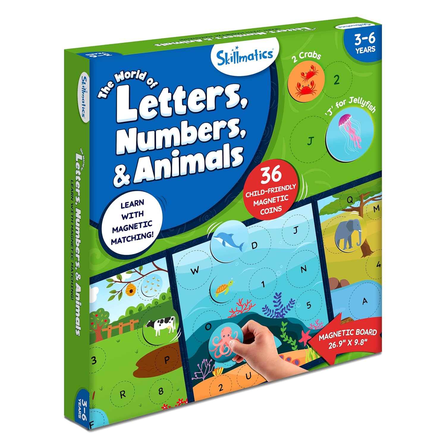 Skillmatics Letters, Numbers & Animals Magnetic Matching Activity