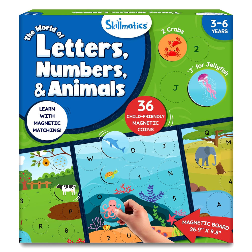 Skillmatics Letters, Numbers & Animals Magnetic Matching Activity