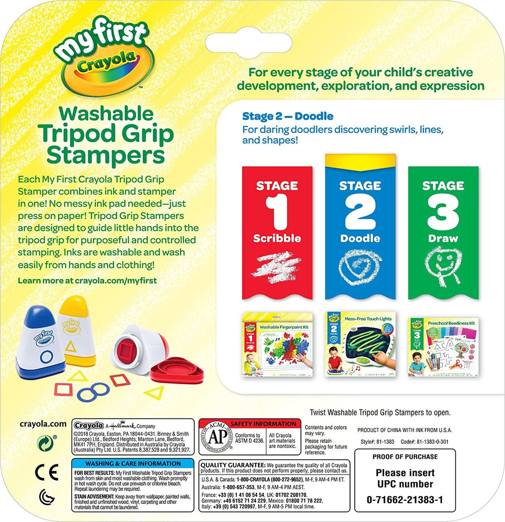 Crayola My First Crayola Washable Tripod Grip Stampers