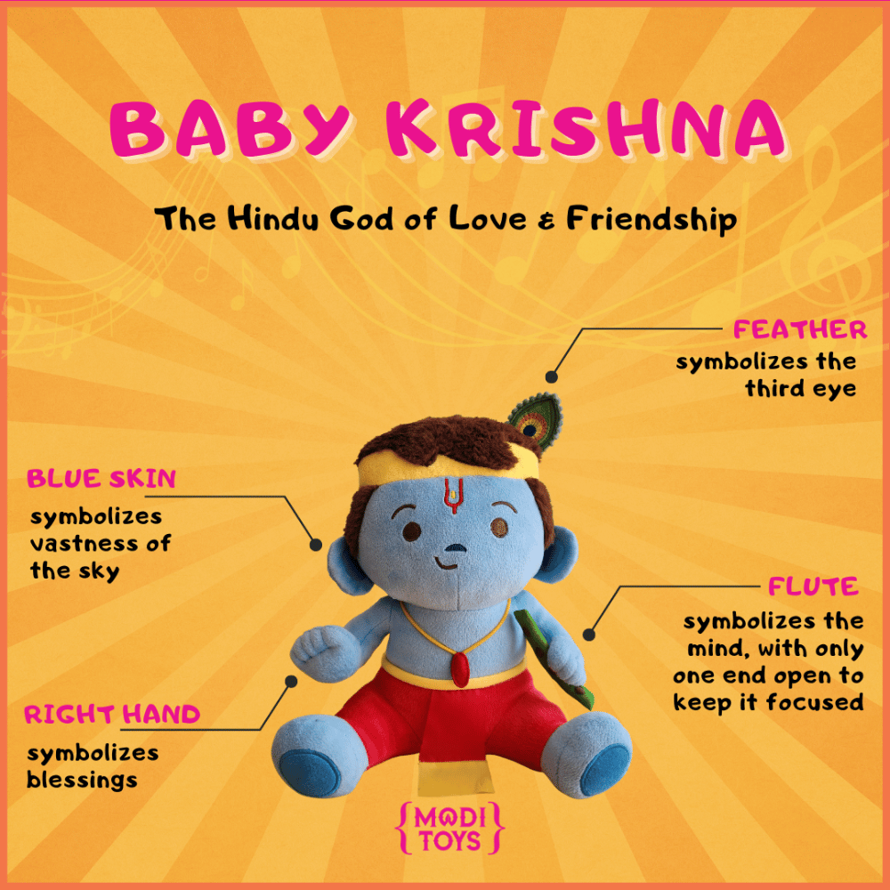 Modi Toys Baby Krishna Small Mantra Singing Plush