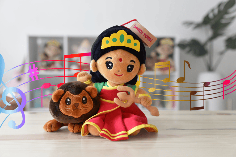 Modi Toys Saraswati Devi Medium Mantra Singing Plush