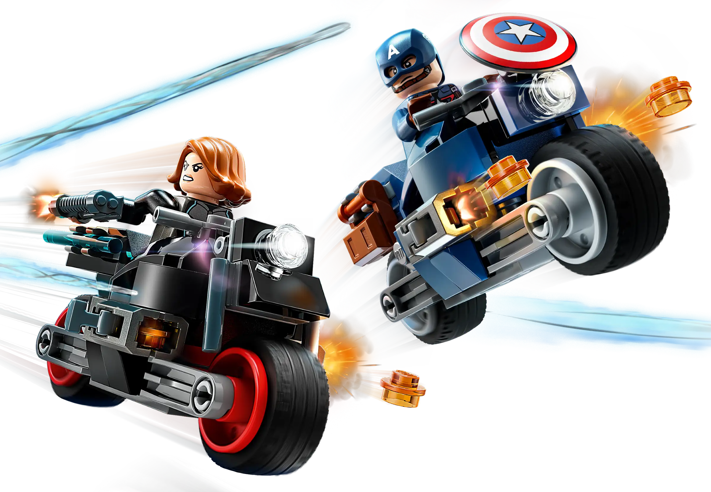 Lego Marvel Black Widow & Captain America Motorcycles