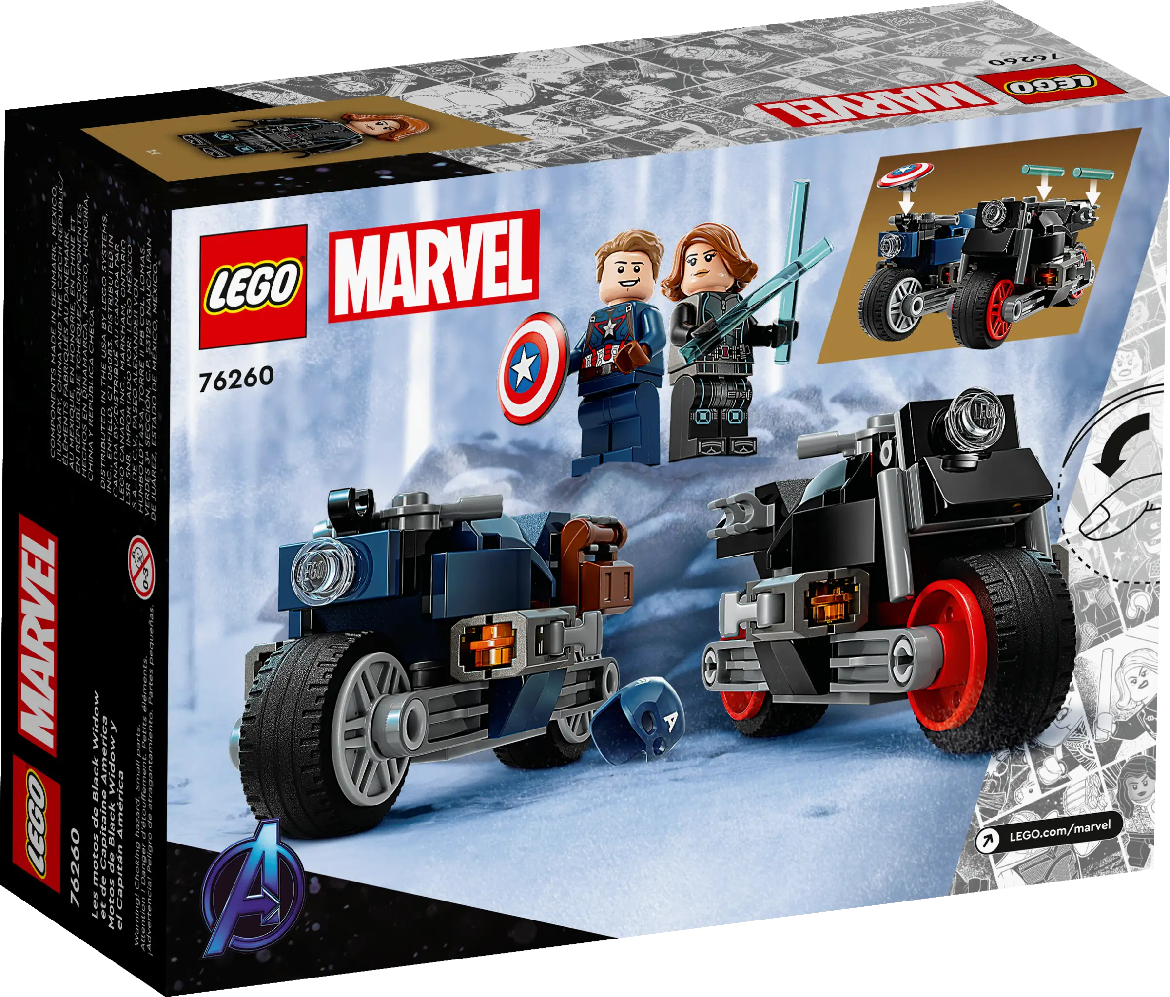 Lego Marvel Black Widow & Captain America Motorcycles